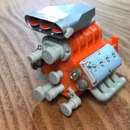 Разборный/сборный двигатель DarkDragonWing Dual Over Head Cam RC DOHC V8 в масштабе 1/10
